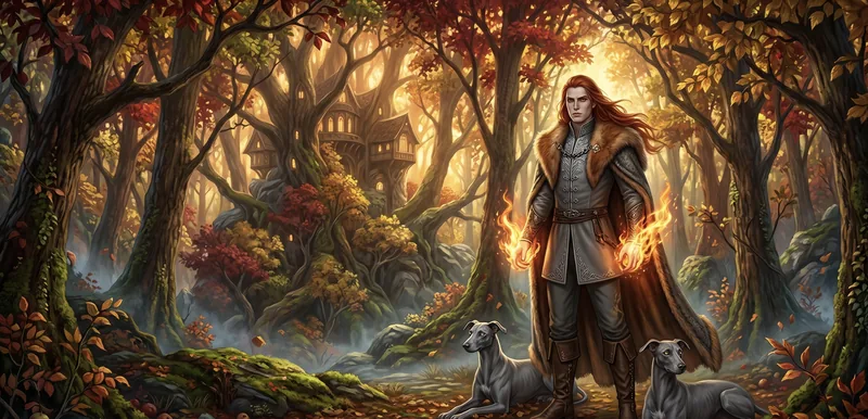 Portrait of Eris Vanserra, heir to the Autumn Court.